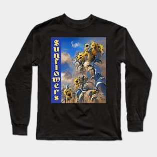 Sunflowers, antiwar blue-yellow Long Sleeve T-Shirt